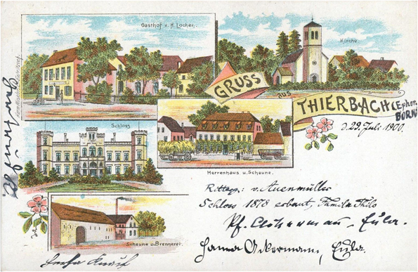 Postkarte 1 Schloss Thierbach